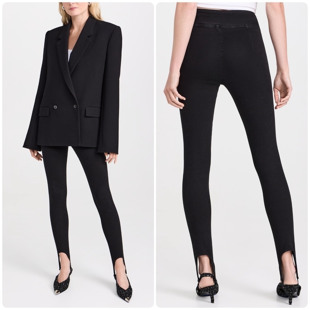 New! Frame The Jetset High Rise Stirrup Stretch Black Jeans 🖤 Small